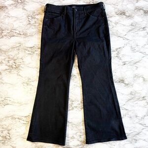 Express High-Rise Black Flare Jeans